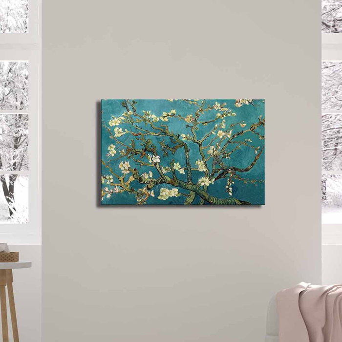 Wallity Lienzo Decorativo Almendros en flor de Vincent van Gogh 45 x 70 cm